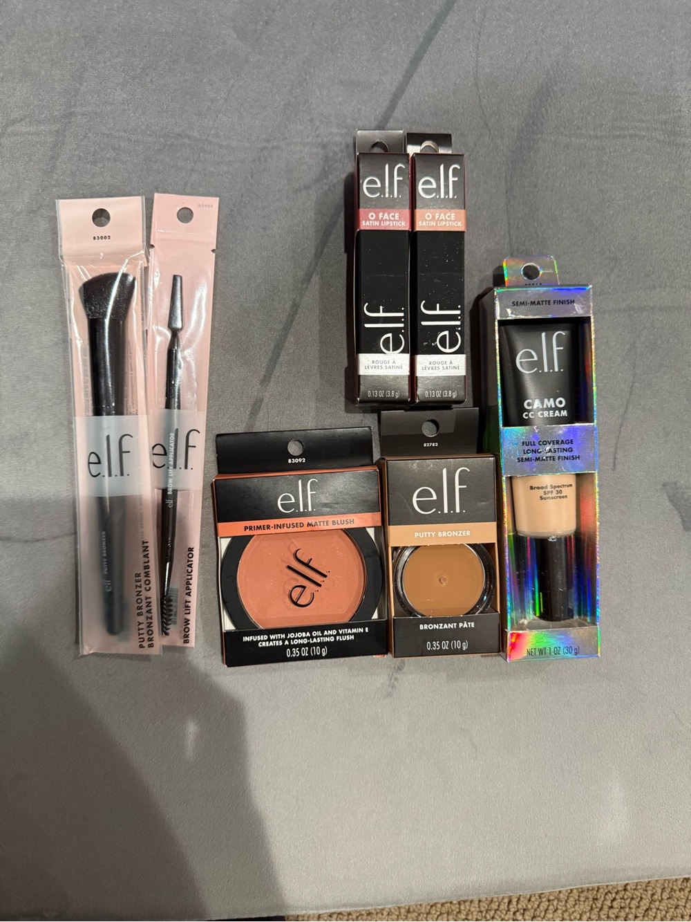 e.l.f. Makeup Set — Black, Pink, Peach, Brown